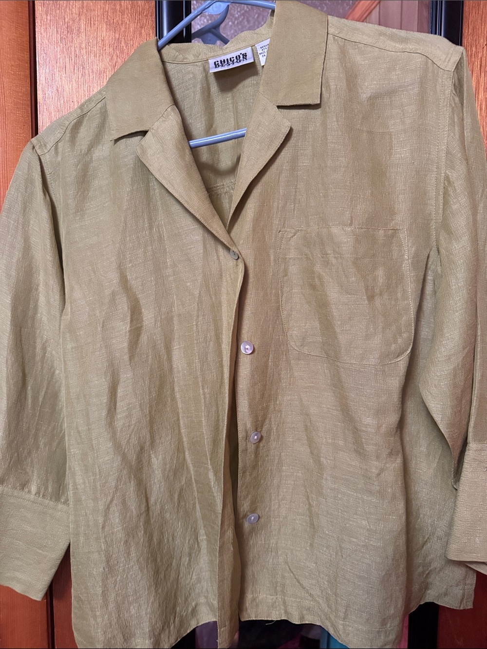 Lightweight Olive-Green Button Front Shirt